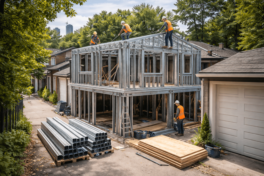 Cold-Formed Steel Framing for Laneway Homes in Toronto